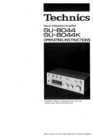 Technics - SU-8044-8044K - Owners manual 